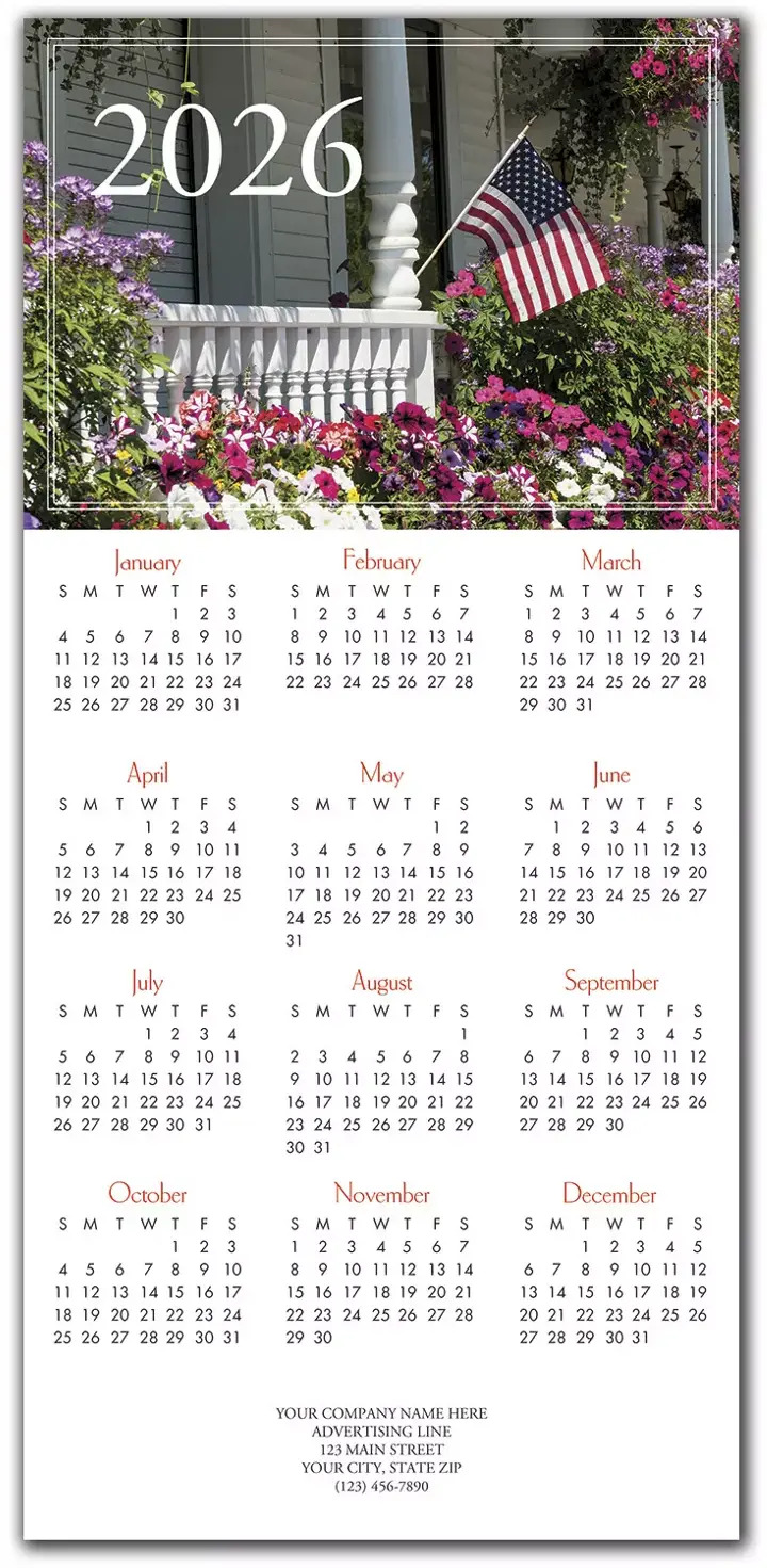 2026 holiday calendar cards for patriots