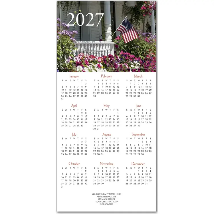 2027 holiday calendar cards for patriots