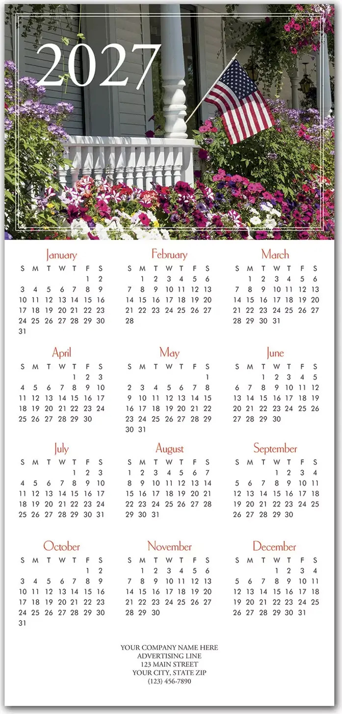 2027 holiday calendar cards for patriots
