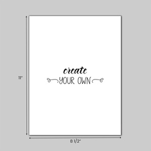 8.5 x 11 inch custom laser forms made of 24 pound white bond paper