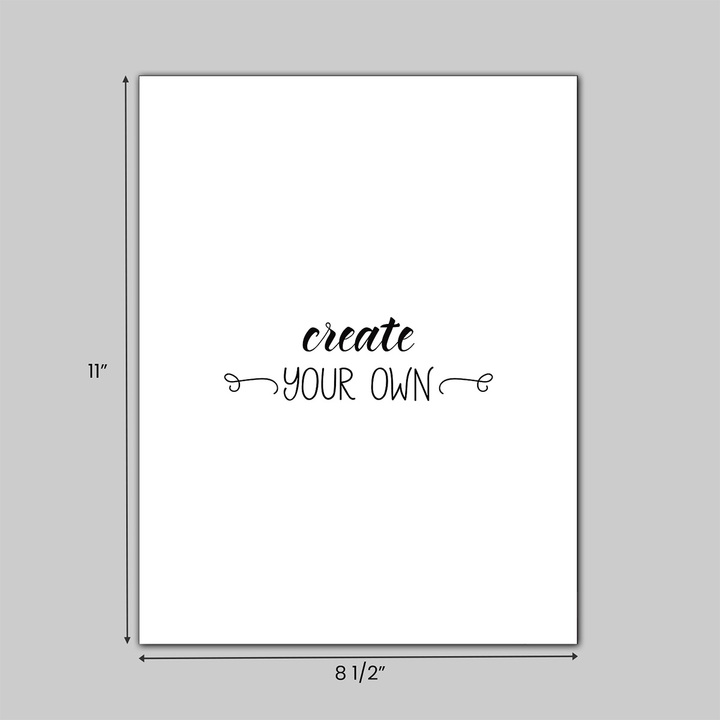 8.5 x 11 inch custom laser forms made of 24 pound white bond paper
