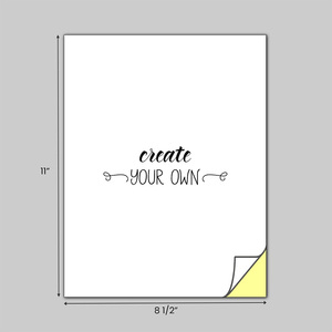 8.5 x 11 inch custom duplicate 2-part laser forms made of 24 pound bond paper
