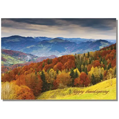 Customized Thanksgiving Cards with Mountain View