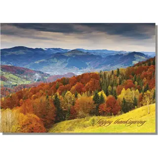Customized Thanksgiving Cards with Mountain View