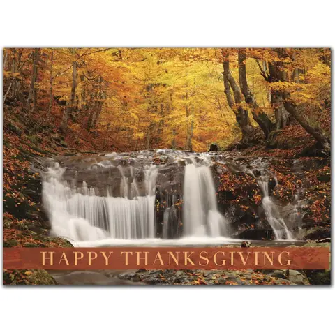 Personalized Thanksgiving card with Nature design