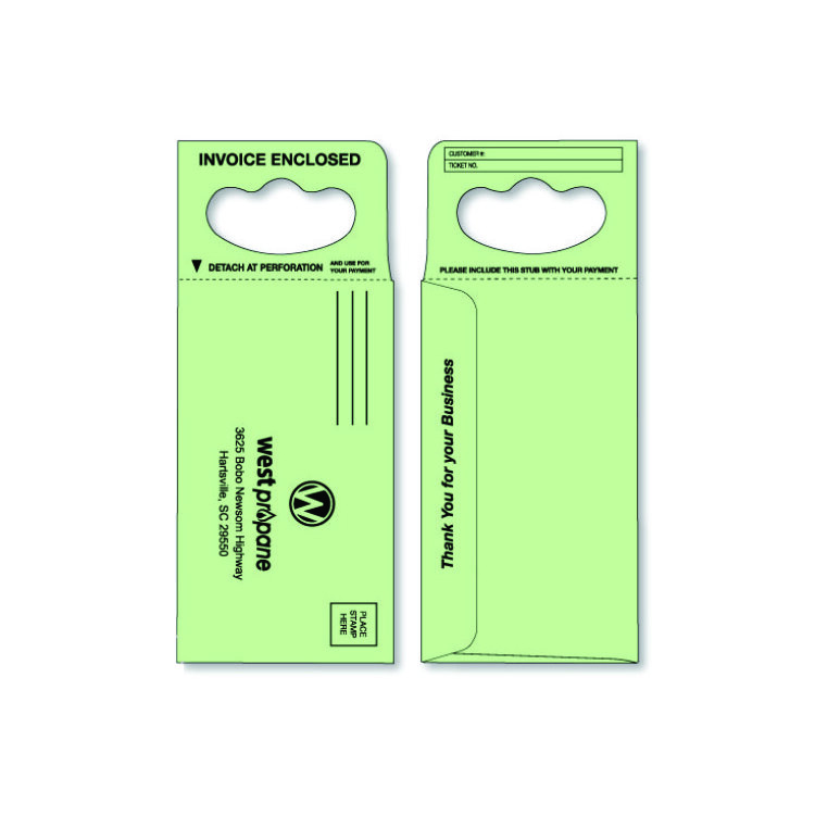 Door Hanger Envelope for Invoice Payments