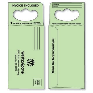 Door Hanger Envelope for Invoice Payments