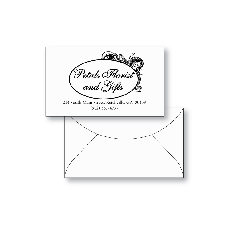 Custom printed floral envelopes