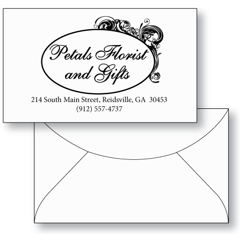 Custom printed floral envelopes
