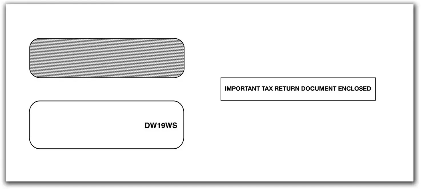 Self seal tax form envelope for 1099-S