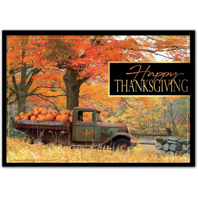 Custom Nostalgic Thanksgiving Greeting Cards