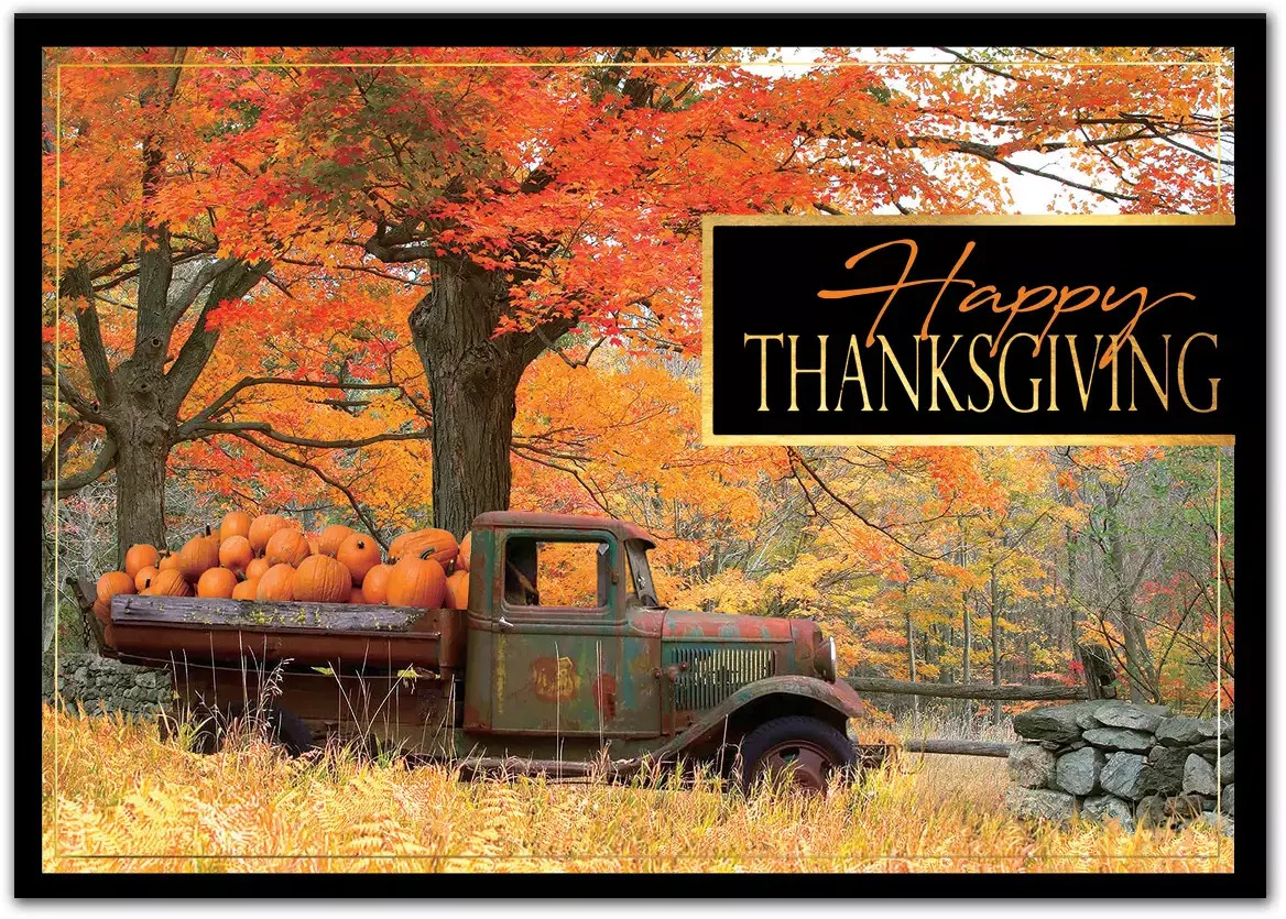 Custom Nostalgic Thanksgiving Greeting Cards