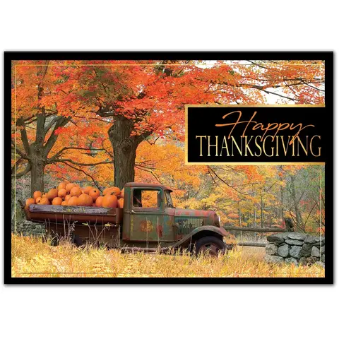 Custom Nostalgic Thanksgiving Greeting Cards