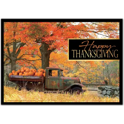 Custom Nostalgic Thanksgiving Greeting Cards