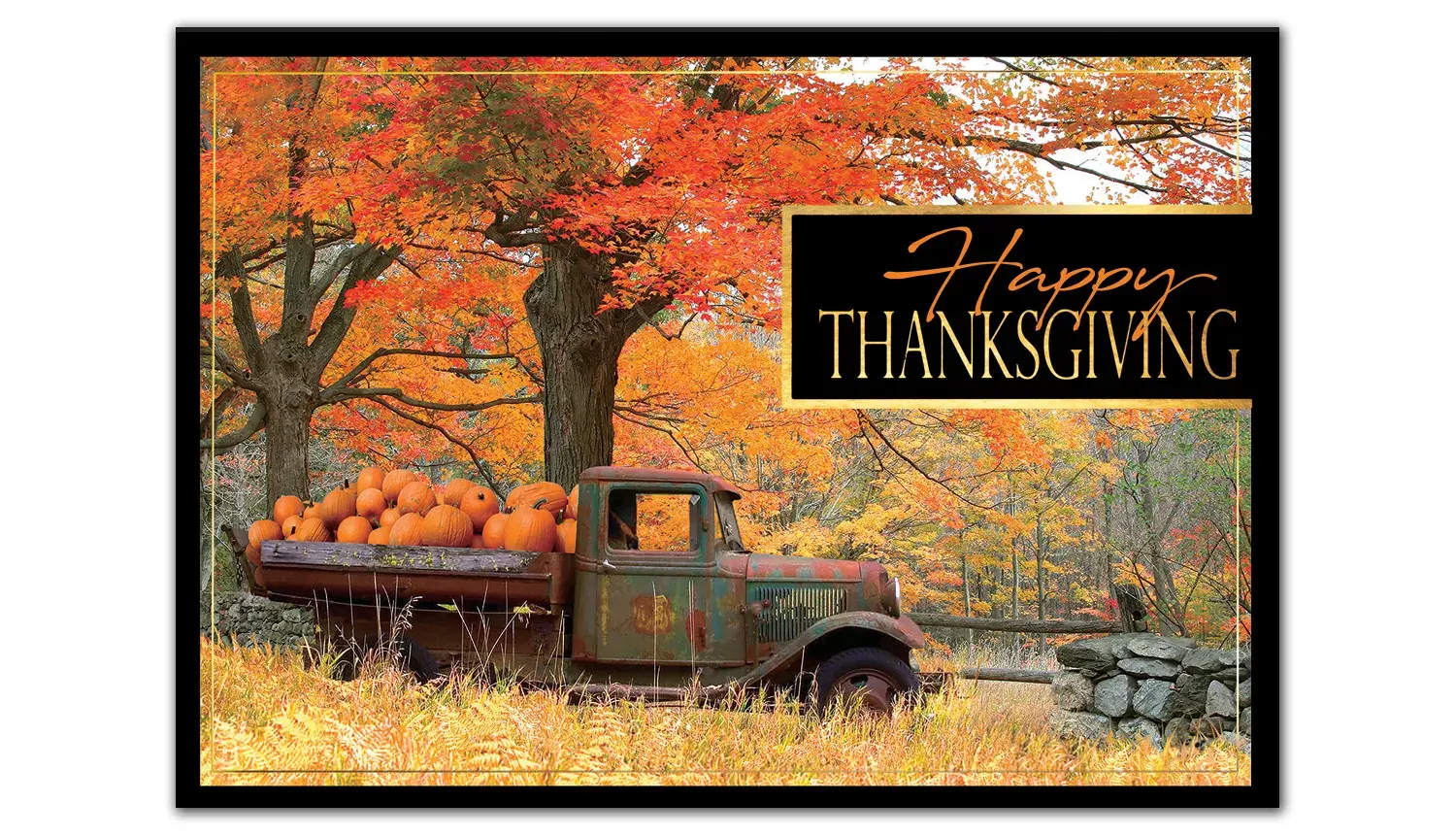 Custom Nostalgic Thanksgiving Greeting Cards