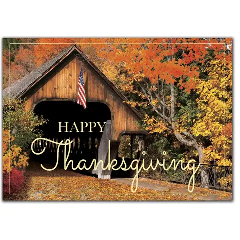 Patriotic Thanksgiving Cards, Custom Printed 