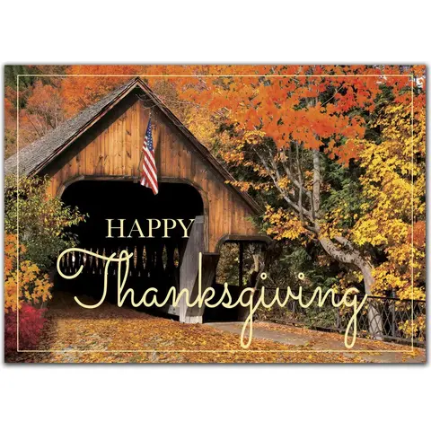Patriotic Thanksgiving Cards, Custom Printed 