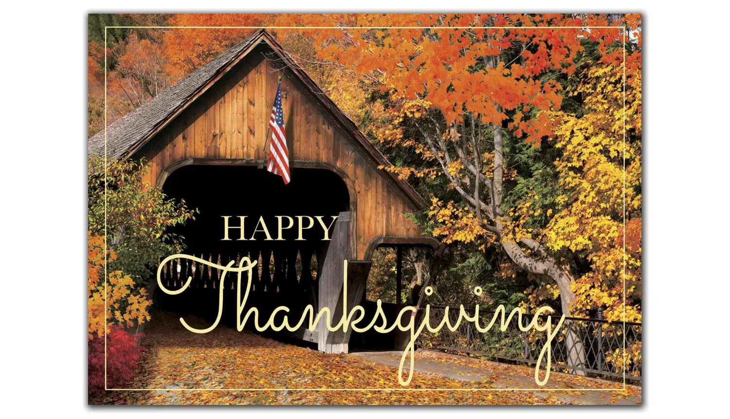 Patriotic Thanksgiving Cards, Custom Printed 