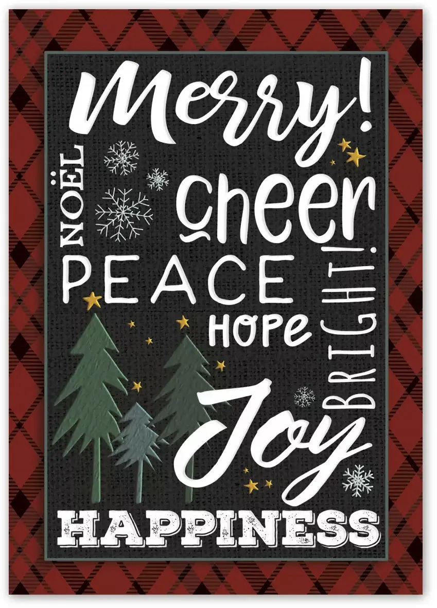 Cheerful peace message greeting cards