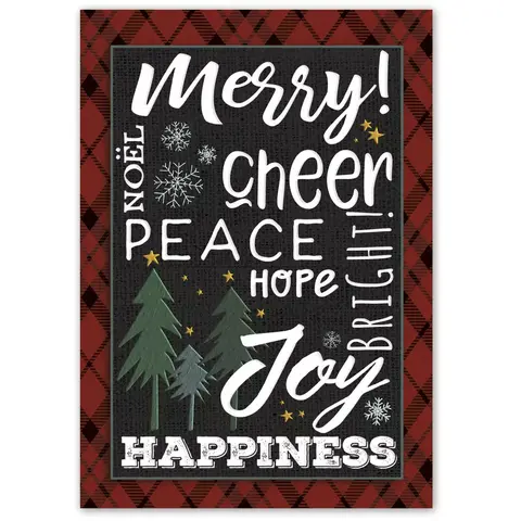 Cheerful peace message greeting cards