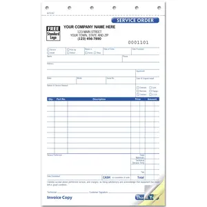 Sales & Service Invoices, Small Format