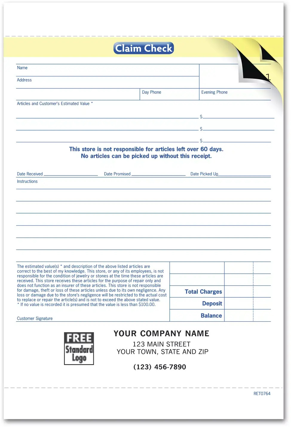 Large Jewelry Repair Orders with Envelope