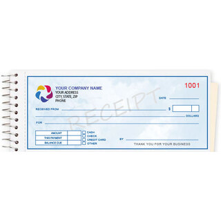 Custom Receipts - Full Color- Spiral Bound