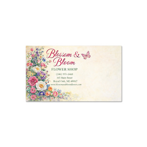 Custom printed floral envelopes with 1 ink