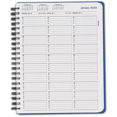 TimeScan 1 Col Wirebound Book 15 Minutes