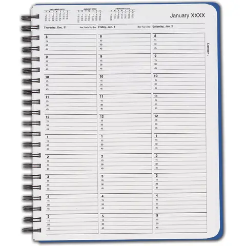 TimeScan 1 Col Wirebound Book 15 Minutes