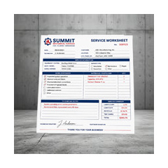 Custom printed single sheets for business forms