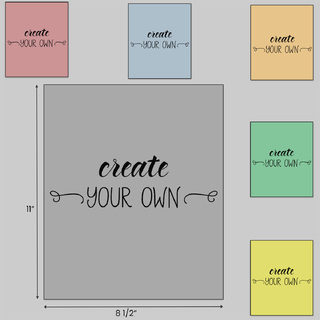 8.5 x 11 inch custom printed colored loose sheets made of 20 pound bond paper