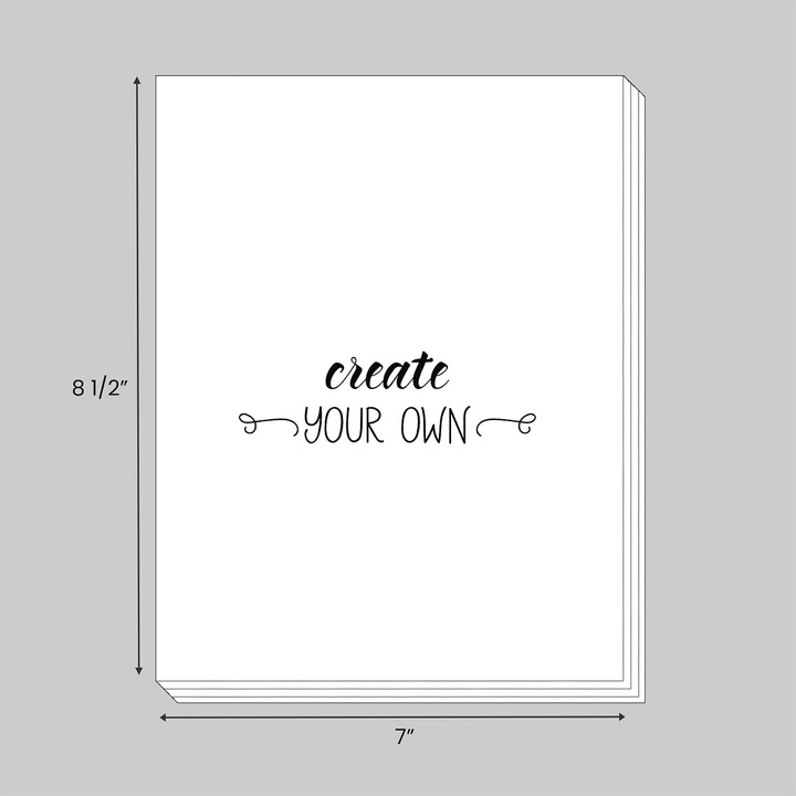 8.5 x 7 inch custom wide notepads made of economical 20 pound white bond paper