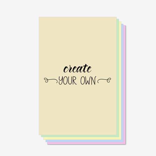 Custom printed 24 lb colored paper sheets