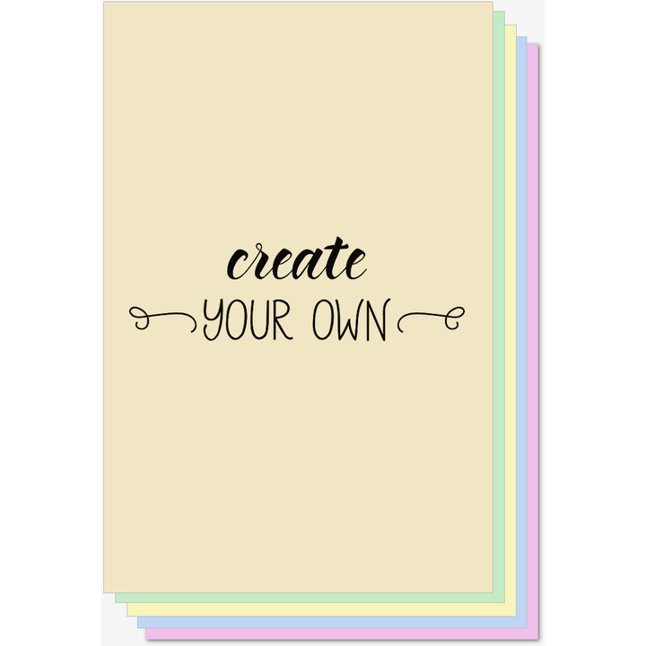 Custom printed 24 lb colored paper sheets