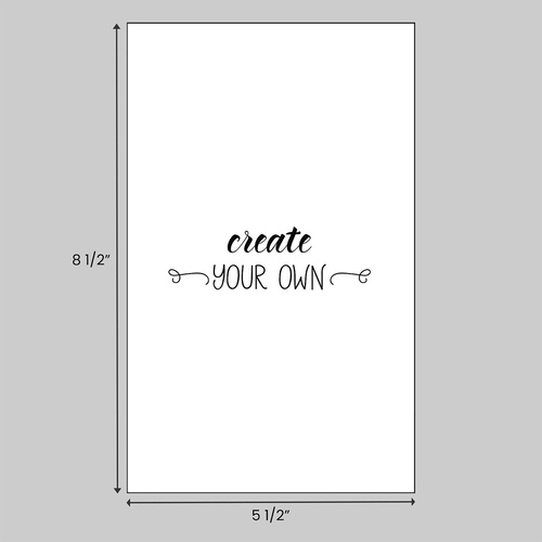 5.5 x 8.5 inch custom printed loose sheets made of economical 20 pound white bond paper