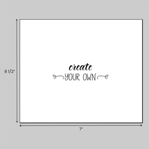 8.5 x 7 inch custom wide loose sheets made of economical 20 pound white bond paper