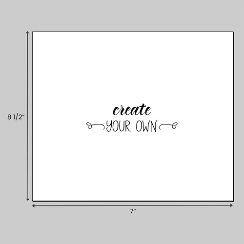 8.5 x 7 inch custom wide loose sheets made of economical 20 pound white bond paper