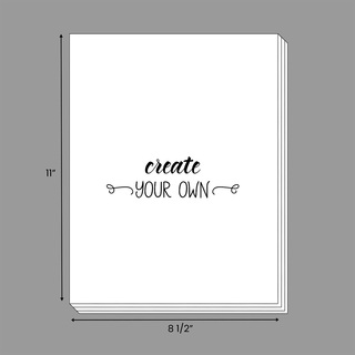 8.5 x 11 inch custom full-size notepads made of economical 20 pound white bond paper