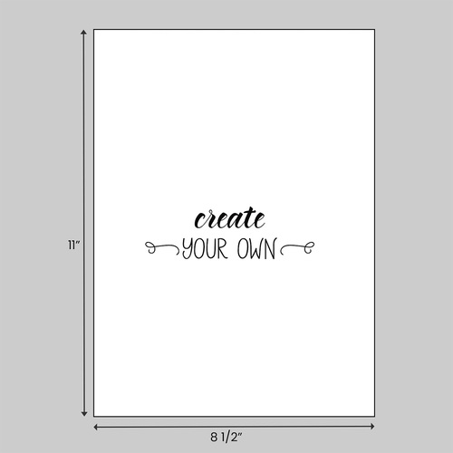 8.5 x 11 inch custom printed loose sheets made of economical 20 pound white bond paper
