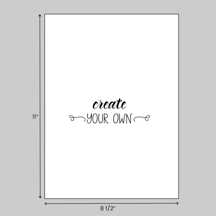 8.5 x 11 inch custom printed loose sheets made of economical 20 pound white bond paper