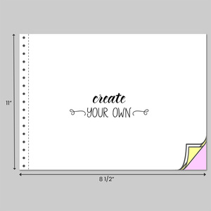 Create your own landscape triplicate business form