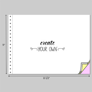 Create your own landscape triplicate business form