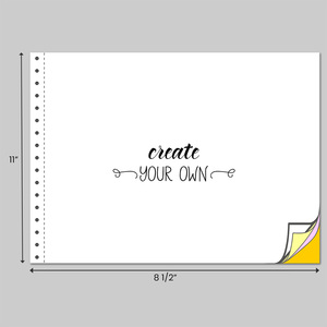 Create your own landscape quadruplicate business form