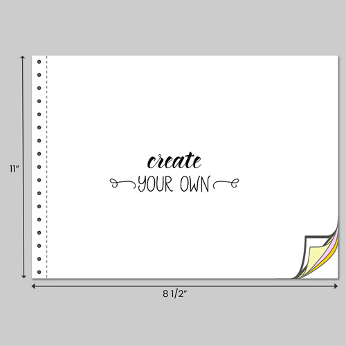 Create your own landscape quintuplicate business form