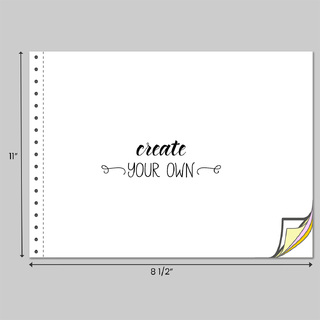 Create your own landscape quintuplicate business form