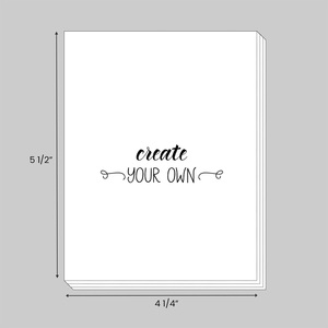 Custom printed 20# notepads (4 1/4" x 5 1/2") showing a personalized business logo and printed memo lines.