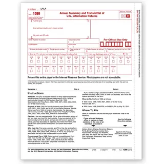 Laser 1096 Transmittal Tax Forms