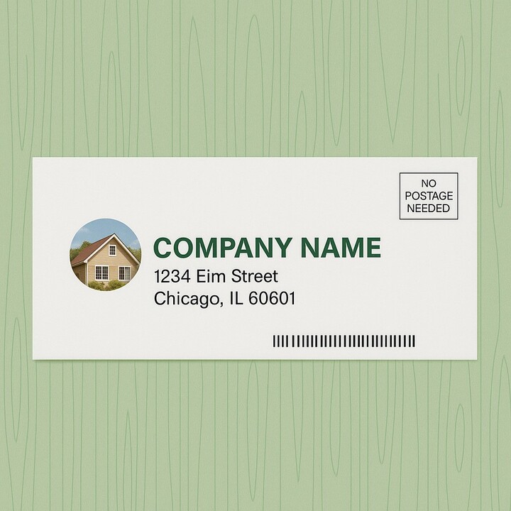 Design your own full color business return envelopes