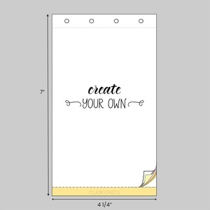 Custom business forms with tag, 4 1/4" x 7" - 6-part